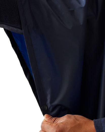 Navy Coloured Regatta Mens Fedrik Waterproof Poncho on white background 