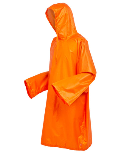 Persimmon Coloured Regatta Mens Fedrik Waterproof Poncho on white background 