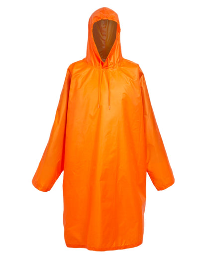 Persimmon Coloured Regatta Mens Fedrik Waterproof Poncho on white background 