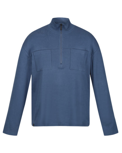 Dark Denim Coloured Regatta Mens Ferdo Fleece Jacket on white background 