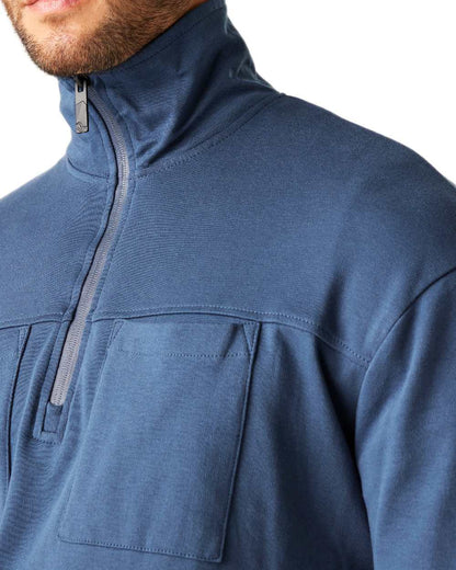 Dark Denim Coloured Regatta Mens Ferdo Fleece Jacket on white background 