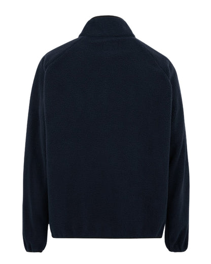 Navy Coloured Regatta Mens Frankie Borg Half Zip Fleece Jacket on white background 