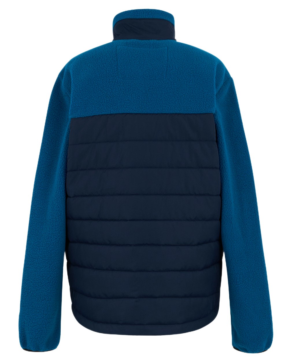 Navy Blue Coloured Regatta Mens Frankie Borg Hybrid Full Zip Fleece Jacket on white background 