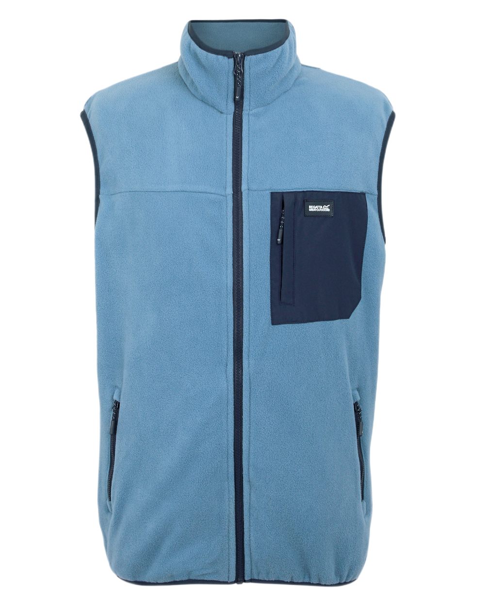 Coronet Blue Navy Coloured Regatta Mens Frankie Fleece Gilet on white background 