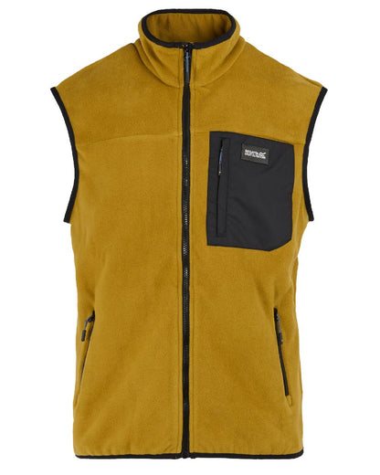 Cumin Coloured Regatta Mens Frankie Fleece Gilet on white background 