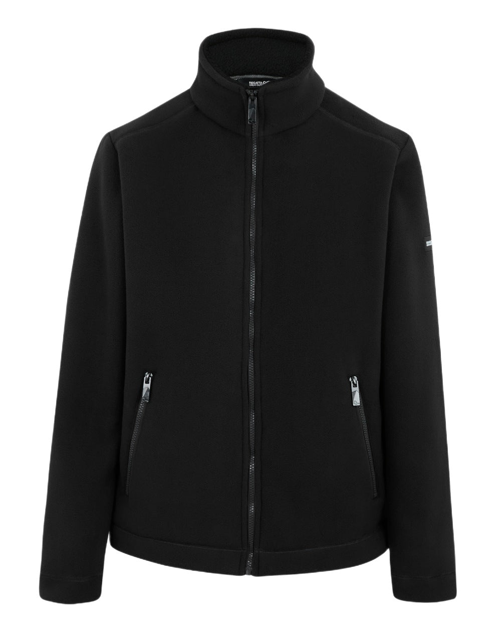 Ash Black Coloured Regatta Mens Garrian II Full Zip Fleece Jacket on white background 