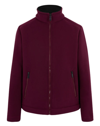 Dark Maroon Black Coloured Regatta Mens Garrian II Full Zip Fleece Jacket on white background 