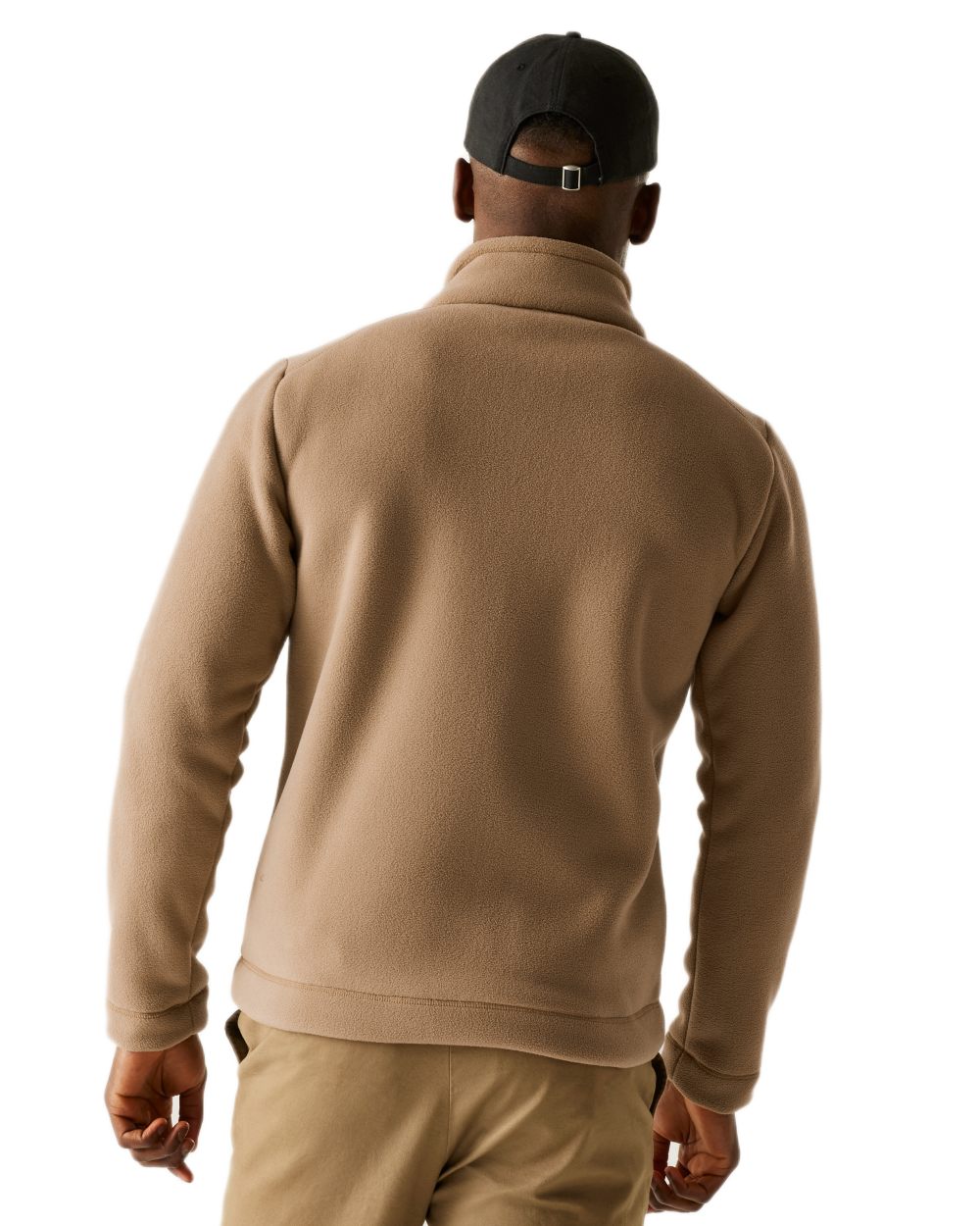 Iced Coffee Black Coloured Regatta Mens Garrian II Full Zip Fleece Jacket on white background 