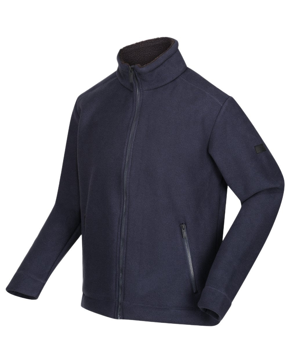Navy Black Coloured Regatta Mens Garrian II Full Zip Fleece Jacket on white background 