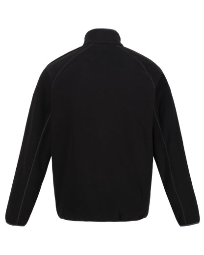 Black Coloured Regatta Mens Hadfield Full Zip Fleece Jacket on white background 
