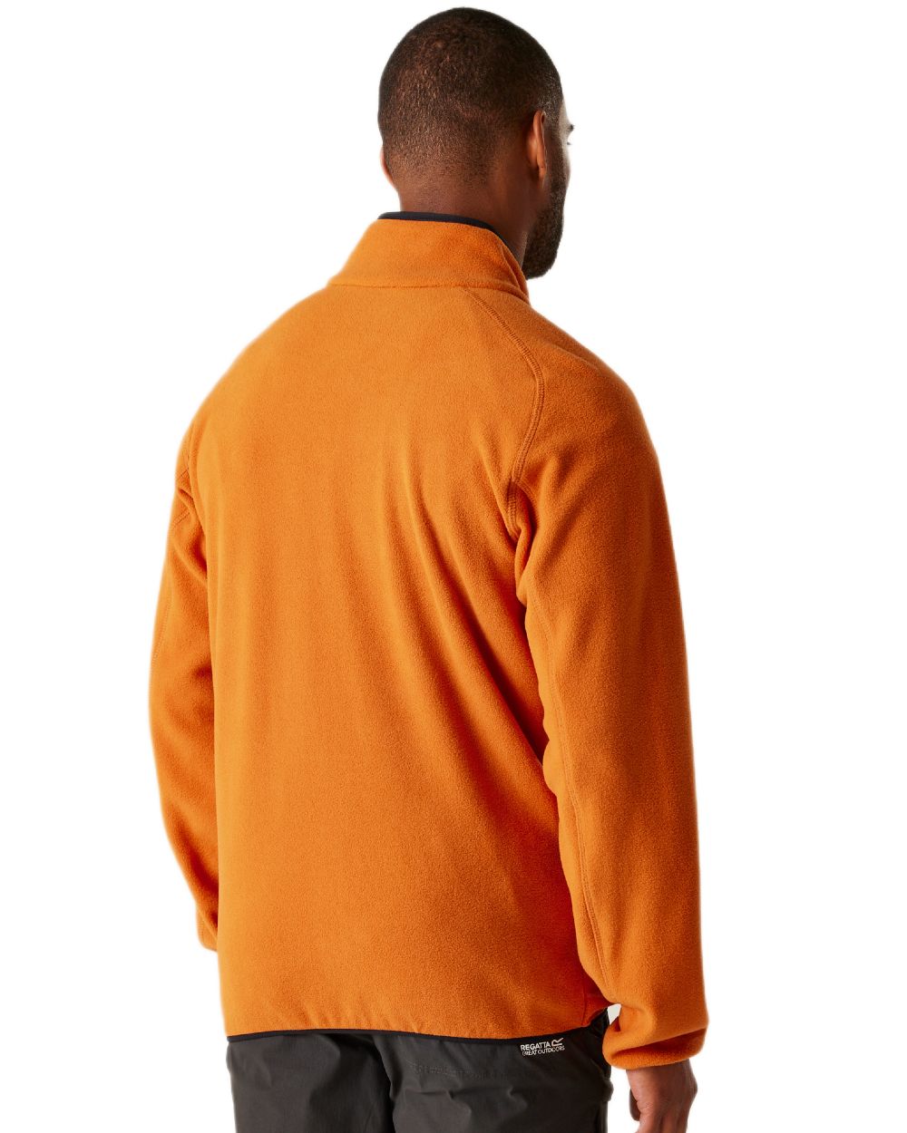 Fox Coloured Regatta Mens Hadfield Full Zip Fleece Jacket on white background 