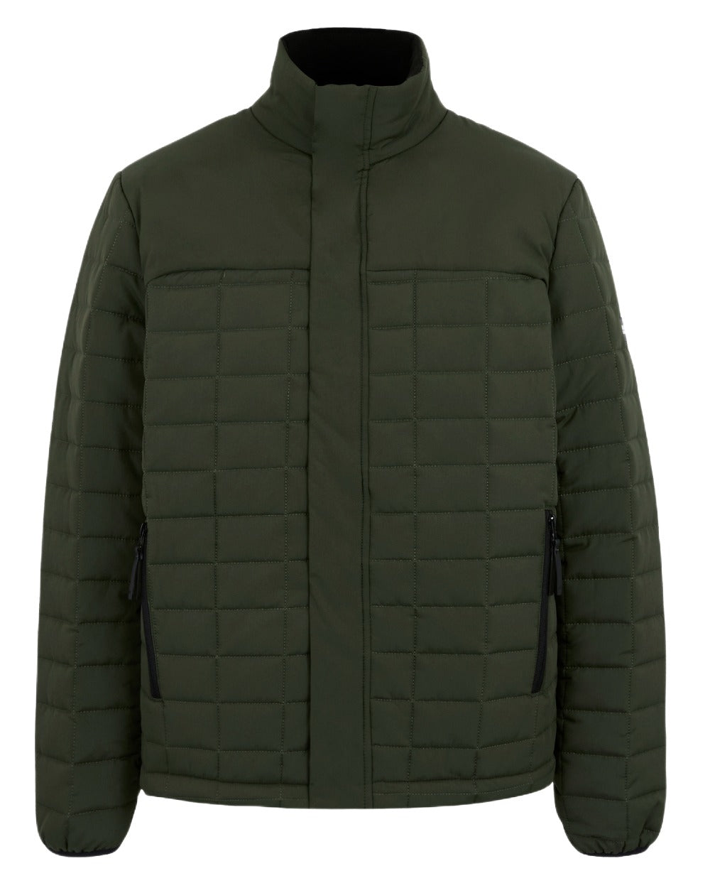 Dark Khaki Black Coloured Regatta Mens Haire Padded Jacket on white background 