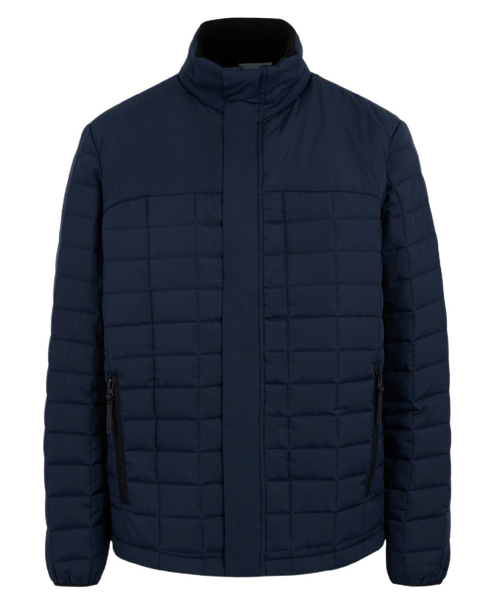 Navy Black Coloured Regatta Mens Haire Padded Jacket on white background 