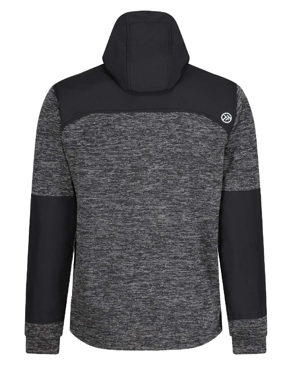 Ash Marl Black coloured Regatta Mens Heist Hybrid Jacket on white background 