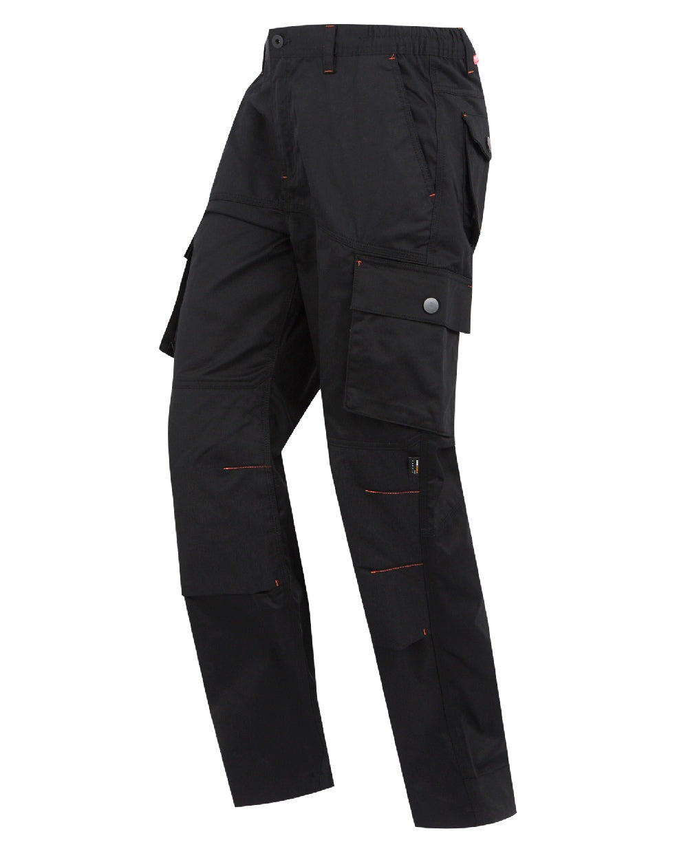 Black coloured Regatta Mens Heroic Worker Trousers on white background 