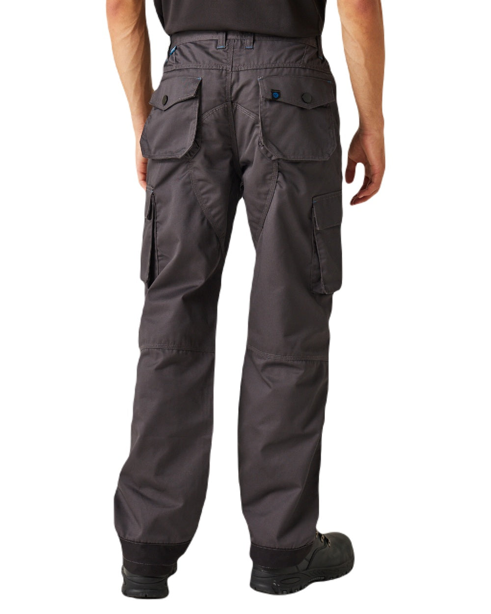 Iron coloured Regatta Mens Heroic Worker Trousers on white background 