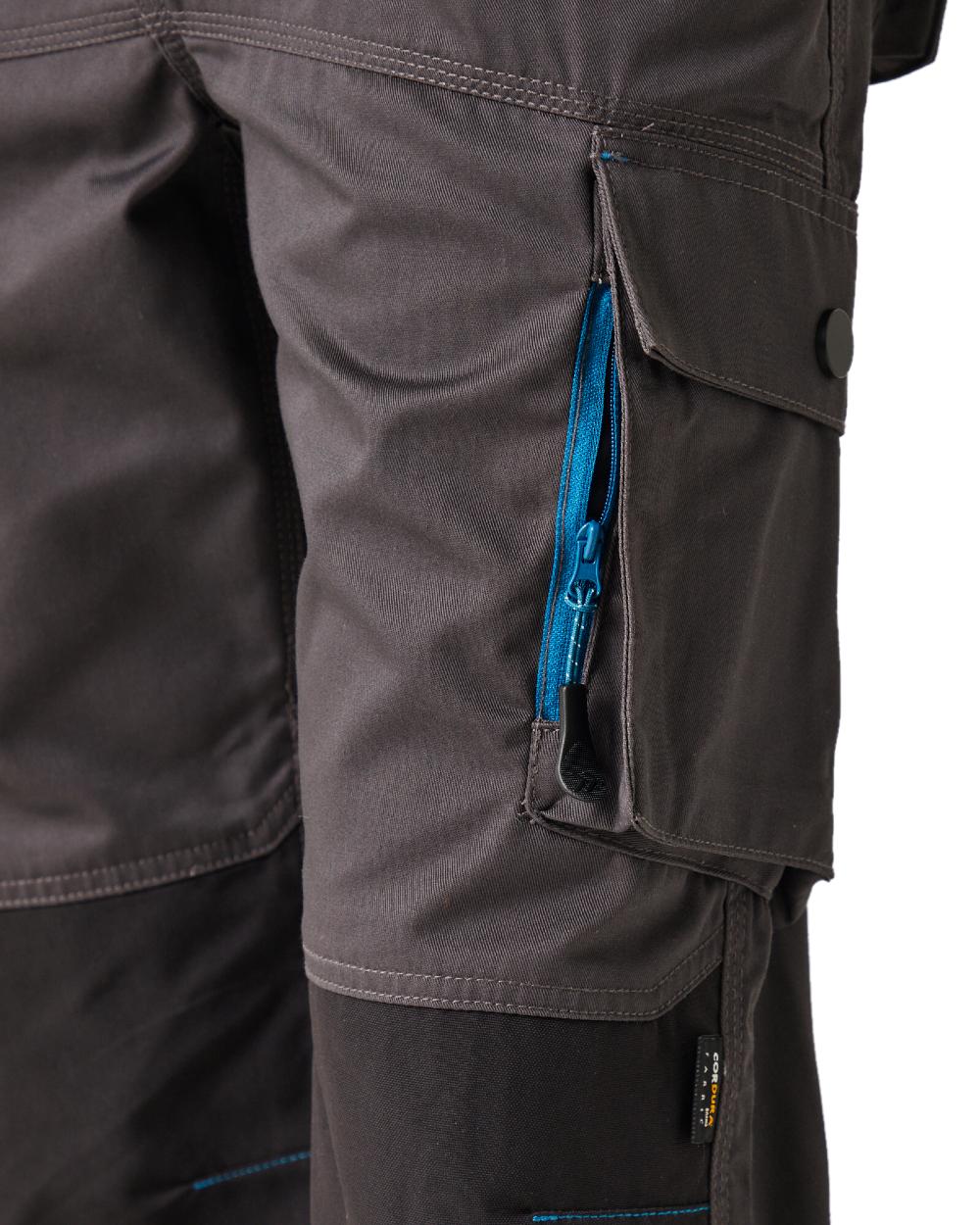 Iron coloured Regatta Mens Heroic Worker Trousers on white background 
