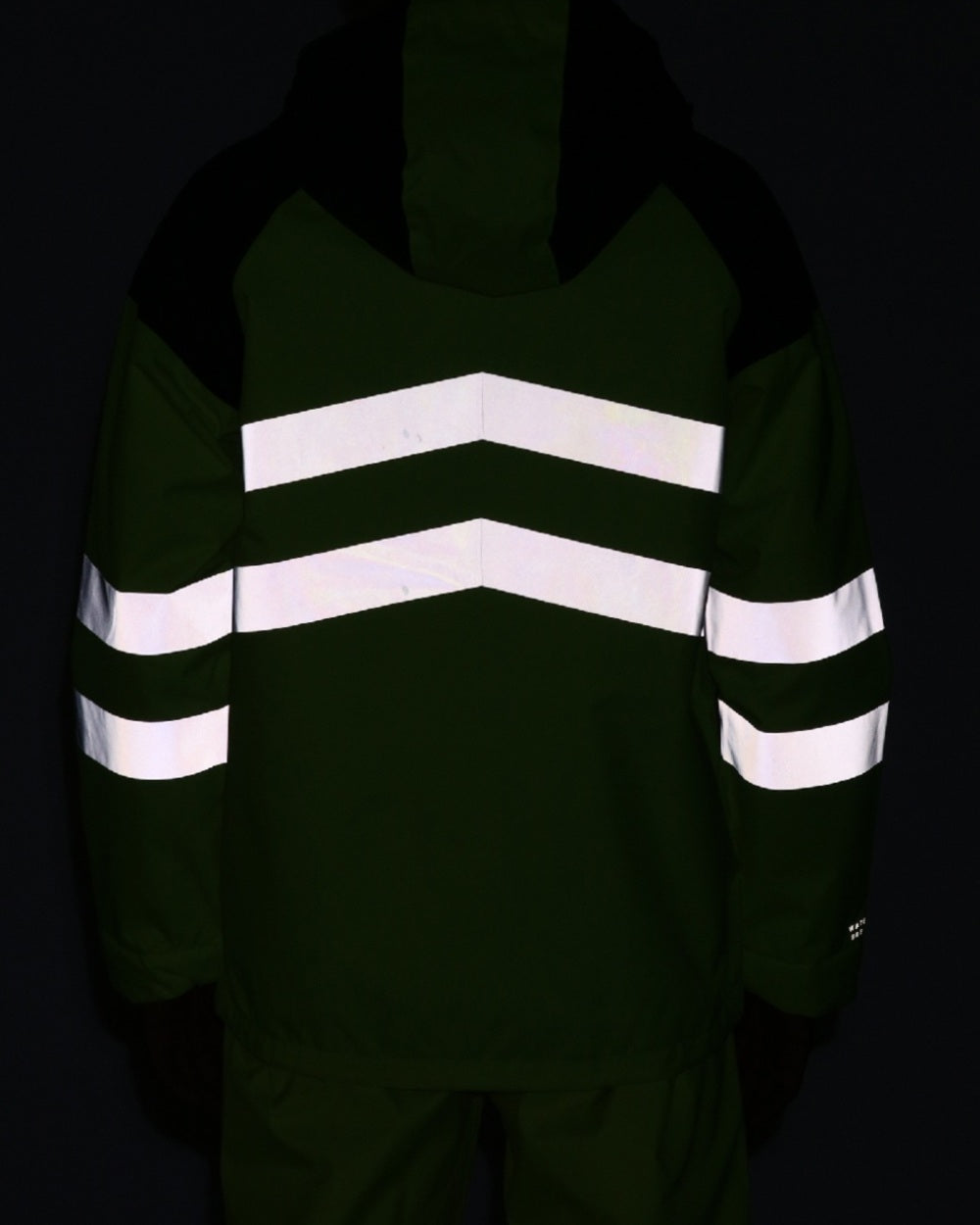Yellow Grey coloured Regatta Mens Hi-Vis Waterproof Reflective Parka Jacket on black background 