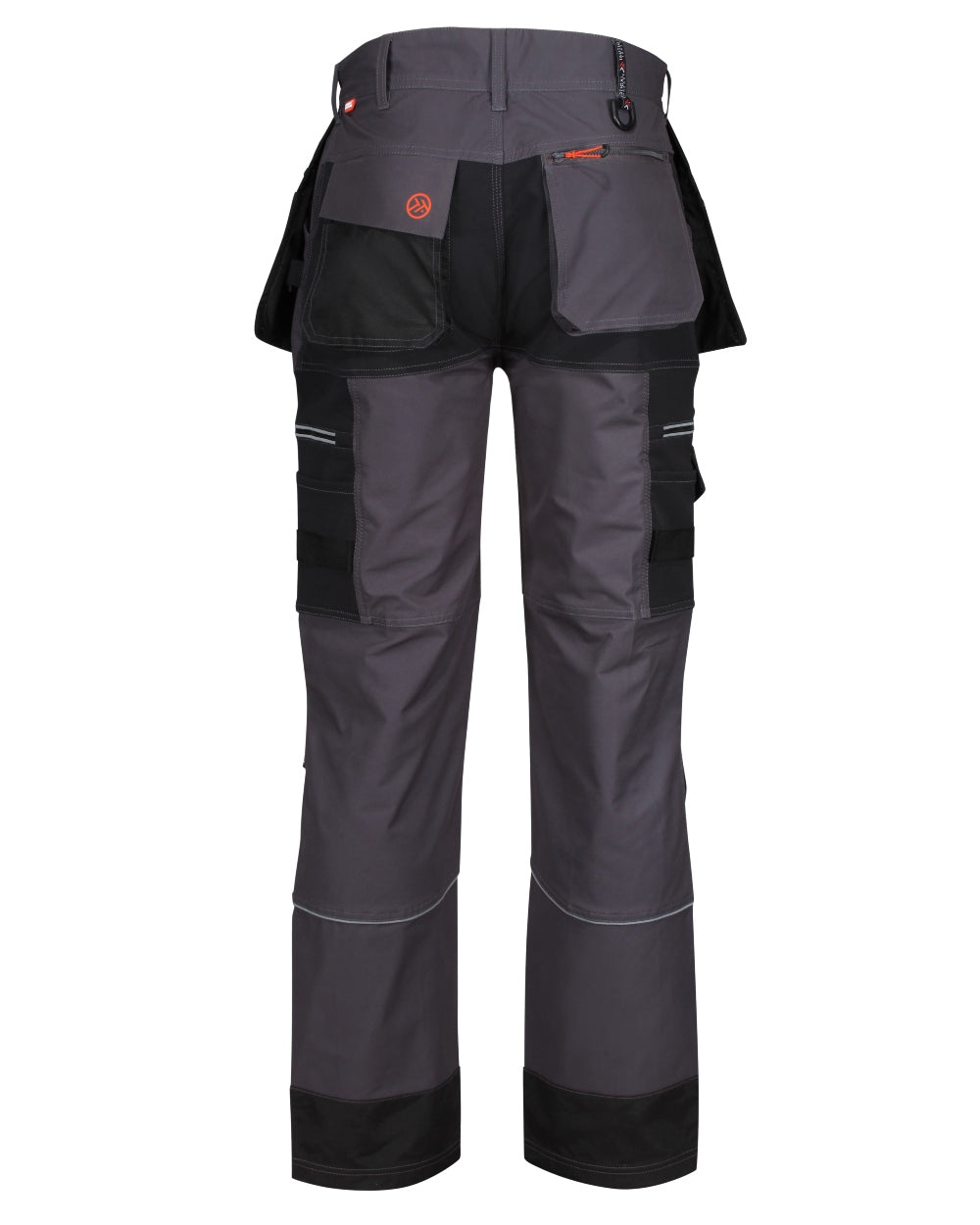 Iron Black coloured Regatta Mens Infiltrate Softshell Stretch Trousers on white background 