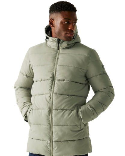 Golden Sand Coloured Regatta Mens Lakiver Padded Jacket on white background 