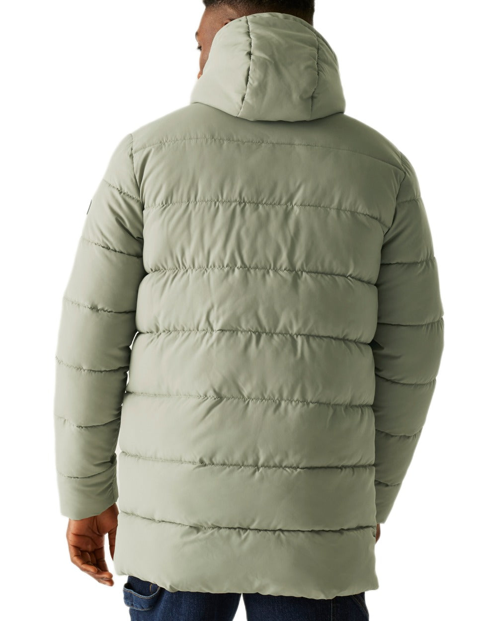 Golden Sand Coloured Regatta Mens Lakiver Padded Jacket on white background 