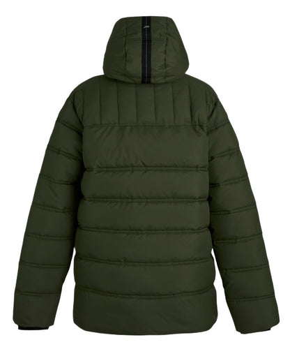 Olive Night Pumpkin Spice Coloured Regatta Mens Leeshaw Padded Jacket on white background 