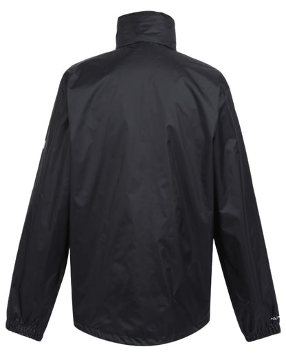 Black Coloured Regatta Mens Lyle IV Waterproof Packaway Jacket on white background 