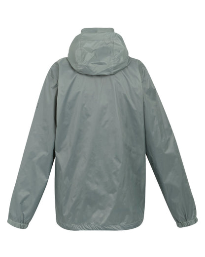 Glacier Coloured Regatta Mens Lyle IV Waterproof Packaway Jacket on white background 