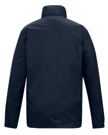 Navy Coloured Regatta Mens Lyle IV Waterproof Packaway Jacket on white background 