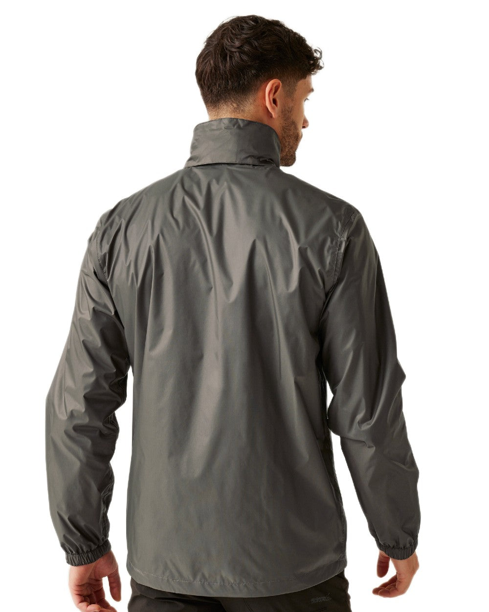 Treetop Coloured Regatta Mens Lyle IV Waterproof Packaway Jacket on white background 