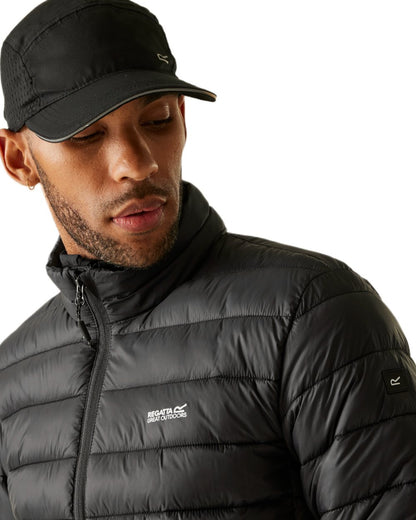 Ash Coloured Regatta Mens Marizion Padded Jacket on white background 