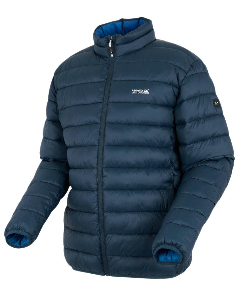 Moon Light Denim Coloured Regatta Mens Marizion Padded Jacket on white background 