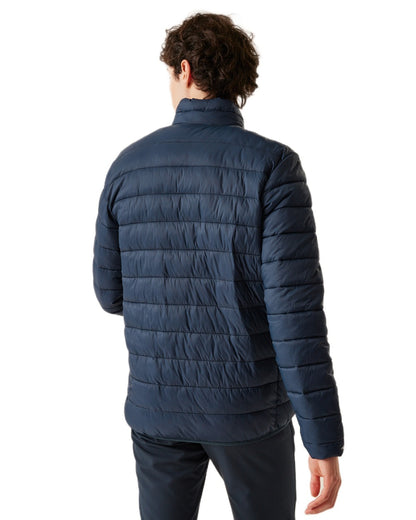 Navy Coloured Regatta Mens Marizion Padded Jacket on white background 