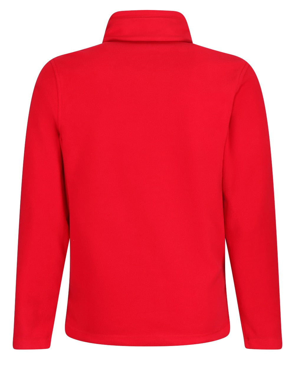 Classic Red coloured Regatta Mens Micro Lightweight Full Zip Fleece on white background 