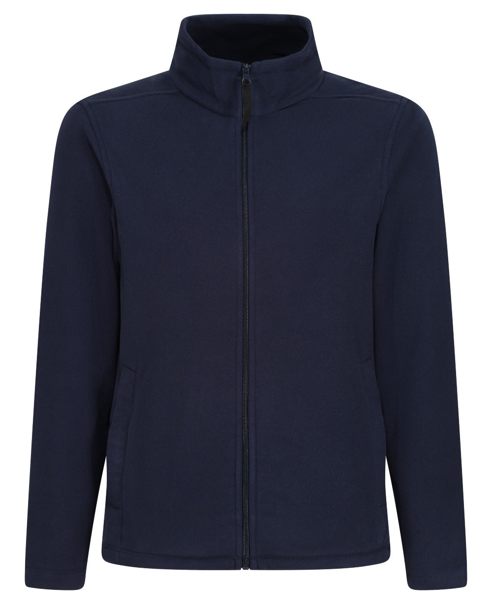 Dark Navy coloured Regatta Mens Micro Lightweight Full Zip Fleece on white background 