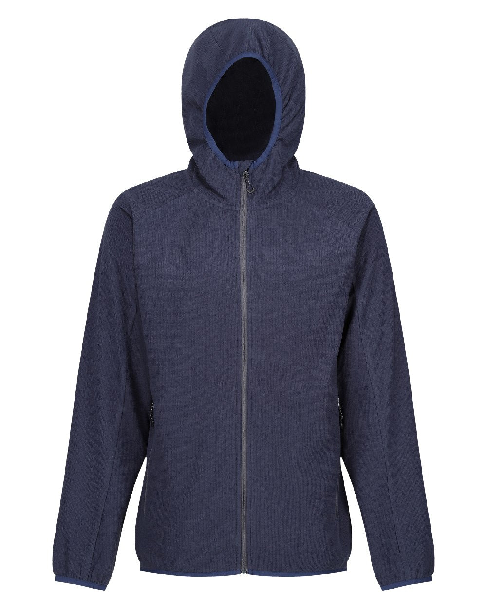 Navy Seal Grey coloured Regatta Mens Navigate Full-Zip Fleece Jacket on white background 