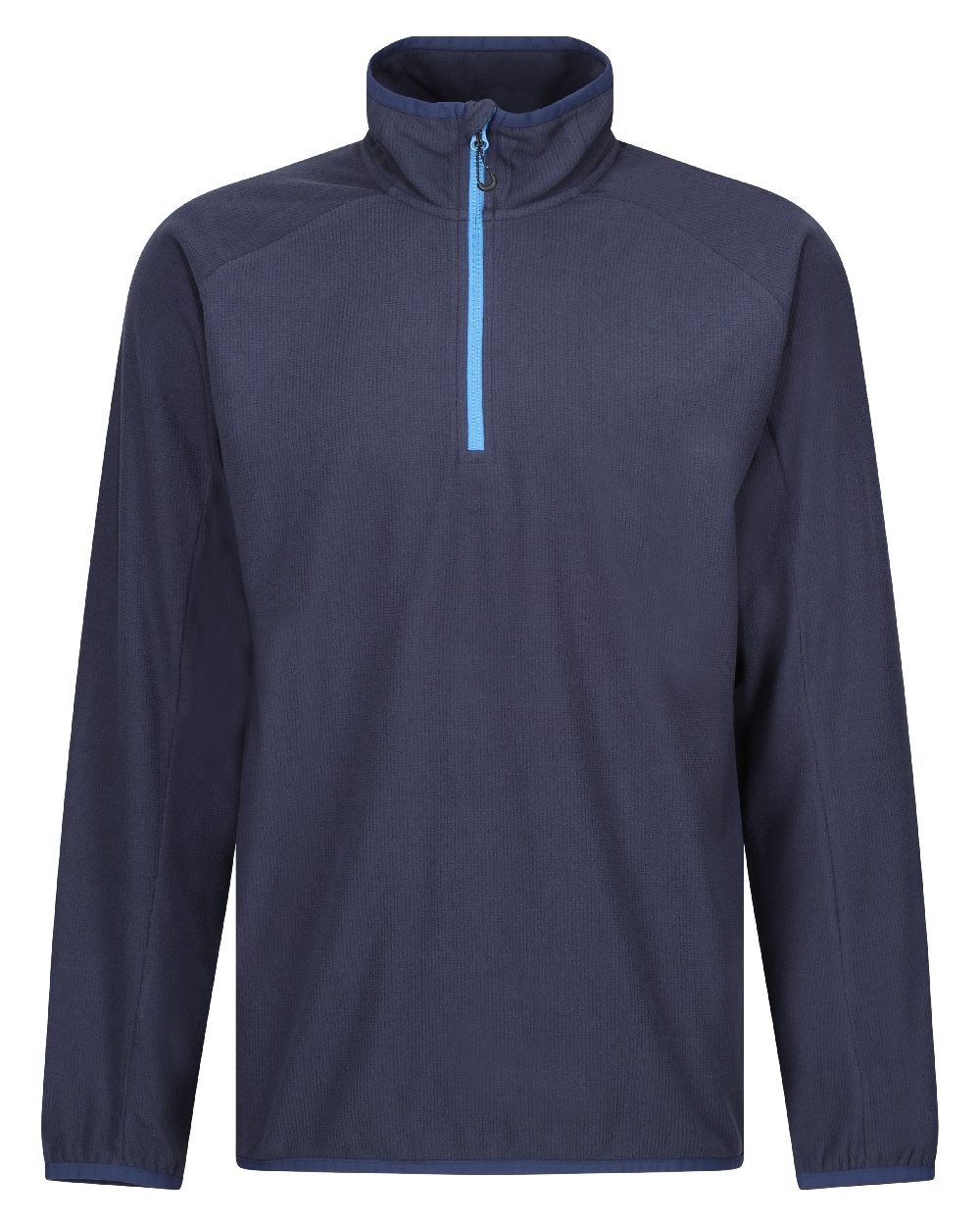 Navy French Blue coloured Regatta Mens Navigate Half-Zip Fleece on white background 