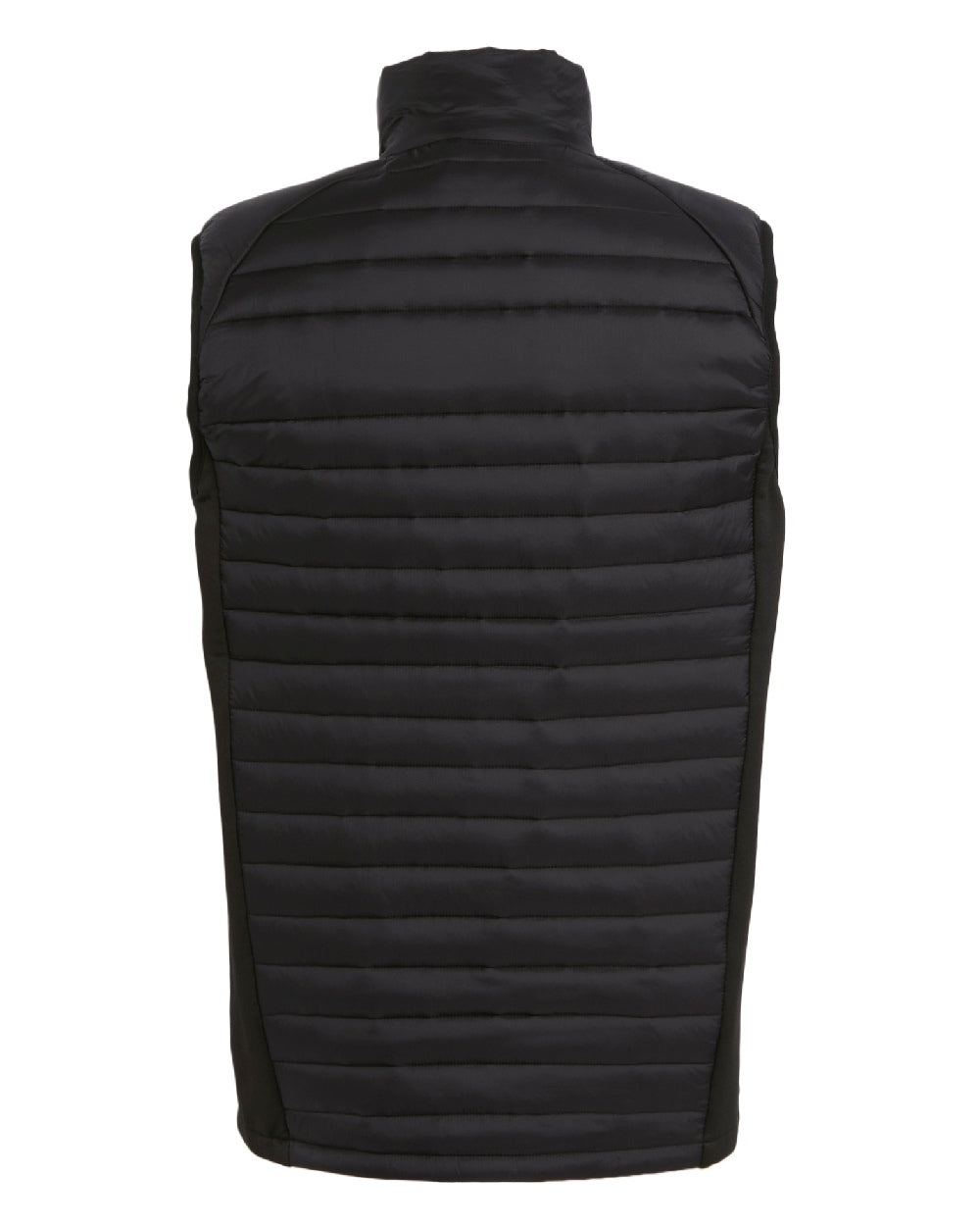 Black Lime Green coloured Regatta Mens Navigate Hybrid Bodywarmer on white background 