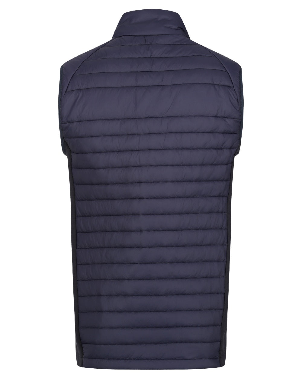 Navy French Blue coloured Regatta Mens Navigate Hybrid Bodywarmer on white background 