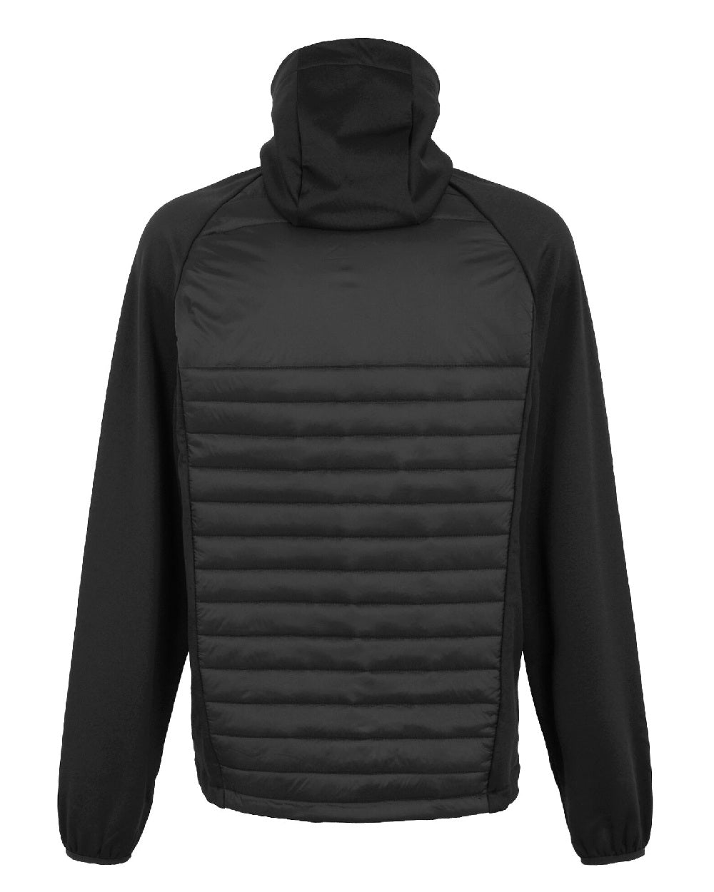 Black Classic Red coloured Regatta Mens Navigate Hybrid Jacket on white background 