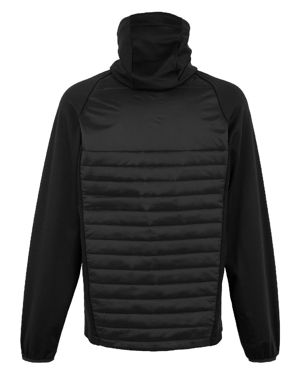 Black Seal Grey coloured Regatta Mens Navigate Hybrid Jacket on white background 