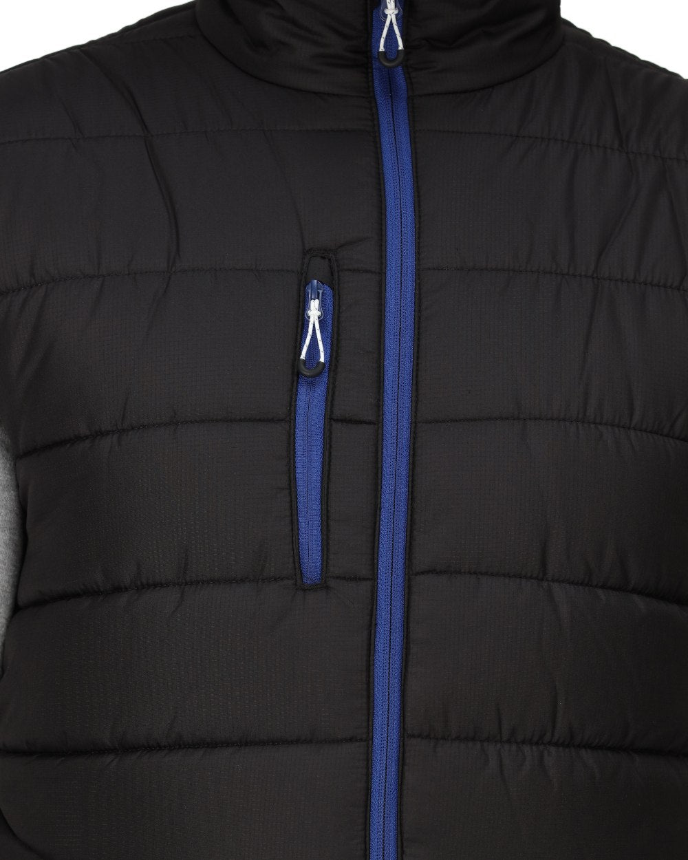 Black New Royal coloured Regatta Mens Navigate Thermal Bodywarmer on white background 
