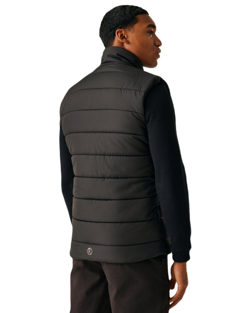 Black New Royal coloured Regatta Mens Navigate Thermal Bodywarmer on white background 