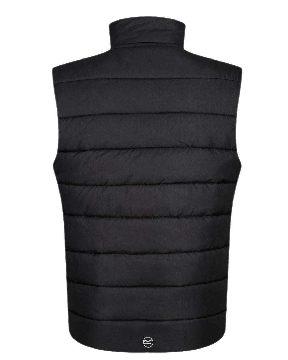 Black Orange Pop coloured Regatta Mens Navigate Thermal Bodywarmer on white background 