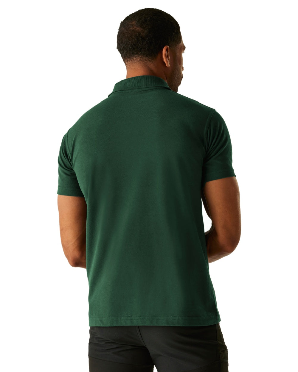 Bottle Green coloured Regatta Mens Pro 50/50 Pique Polo T-Shirt on white background 