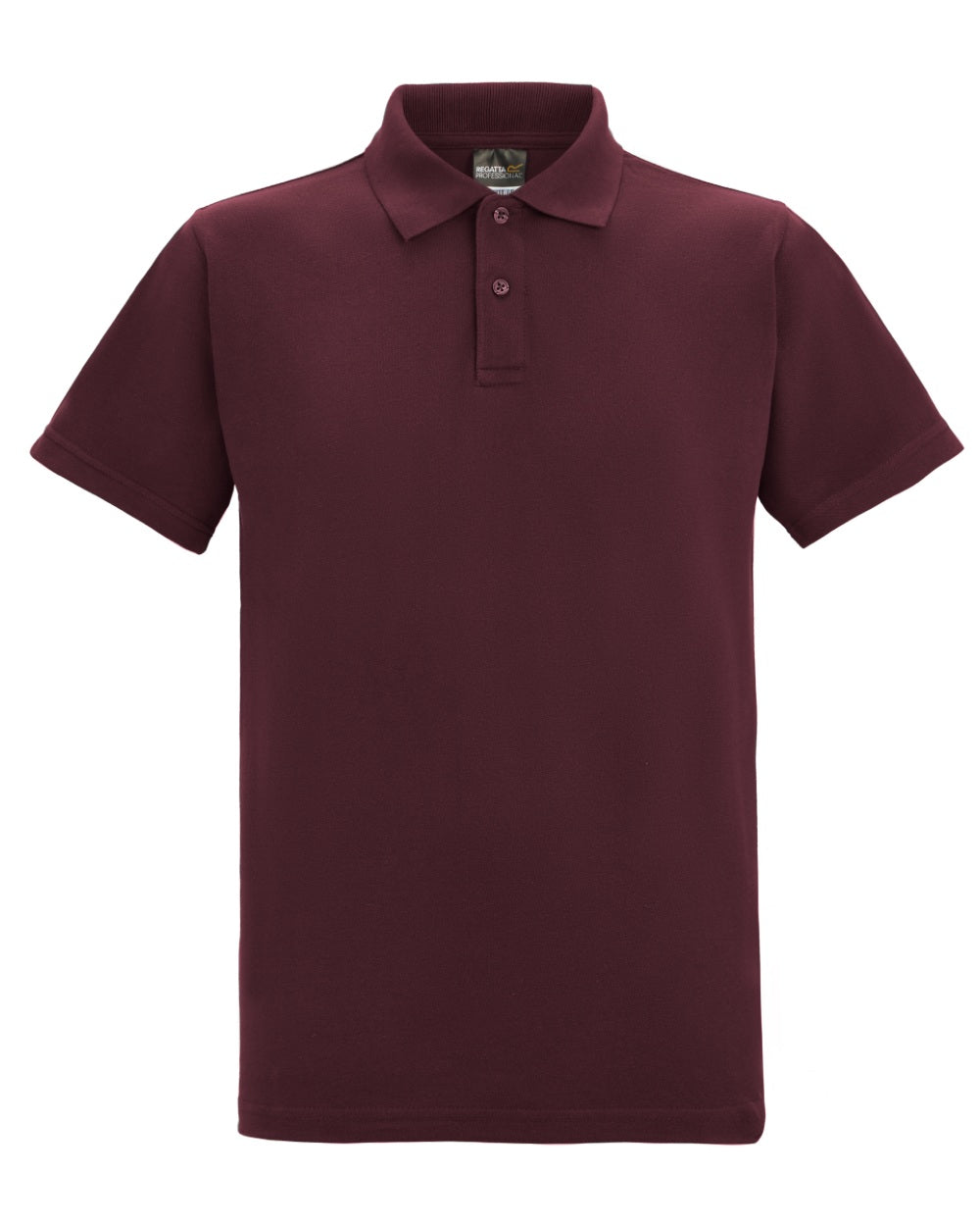 Burgundy coloured Regatta Mens Pro 50/50 Pique Polo T-Shirt on white background 