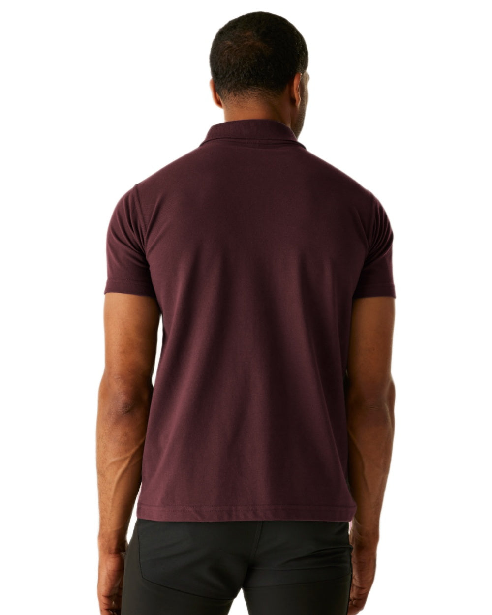 Burgundy coloured Regatta Mens Pro 50/50 Pique Polo T-Shirt on white background 