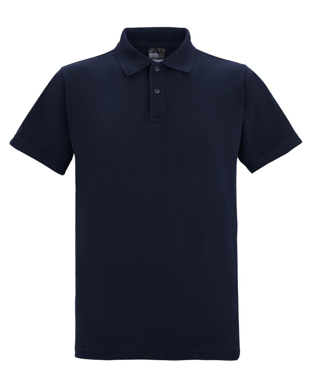 Navy coloured Regatta Mens Pro 50/50 Pique Polo T-Shirt on white background 