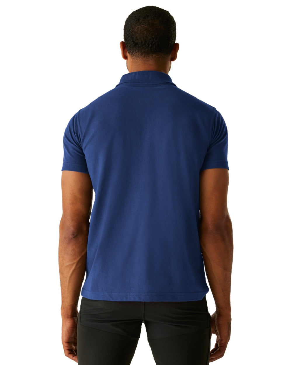 Royal Blue coloured Regatta Mens Pro 50/50 Pique Polo T-Shirt on white background 