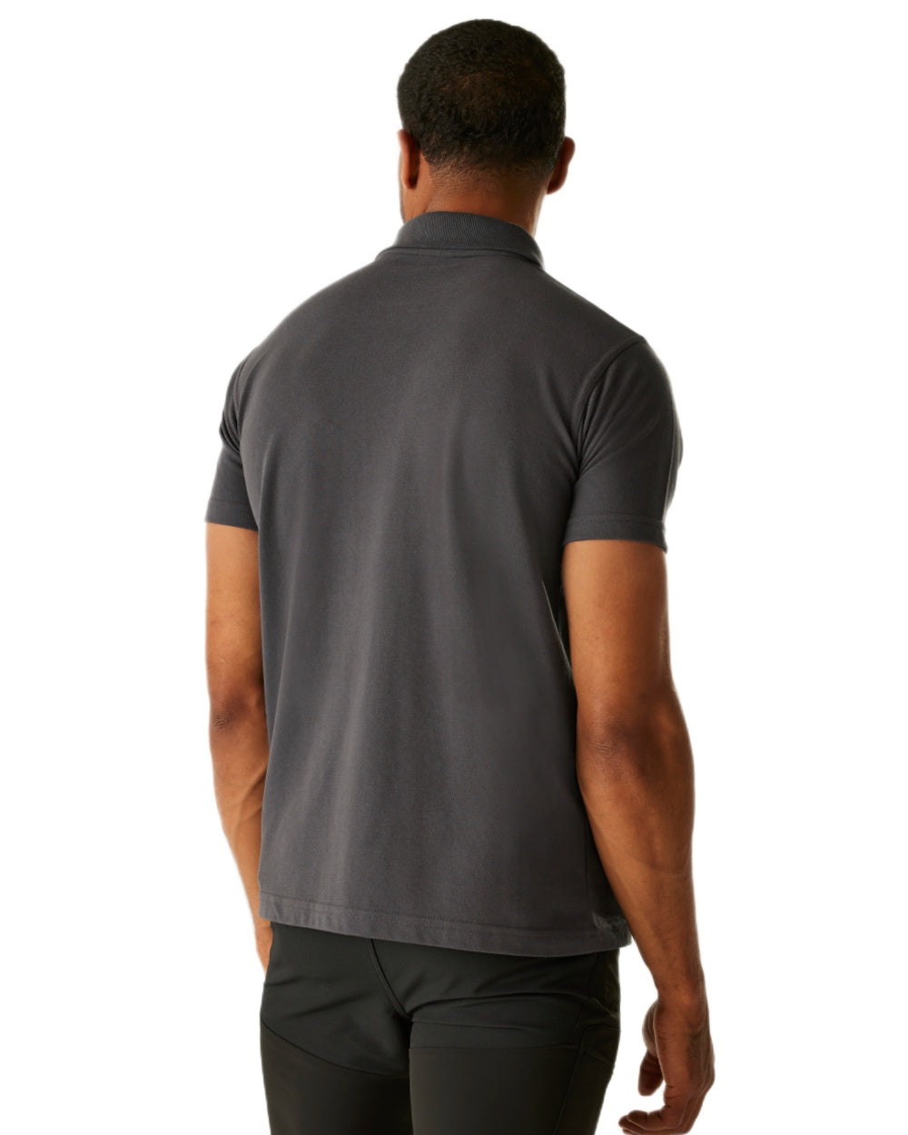 Solid Grey coloured Regatta Mens Pro 50/50 Pique Polo T-Shirt on white background 